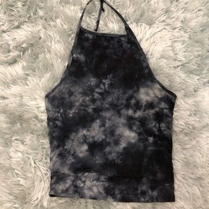 American Eagle Tie-Die Halter Top - Navy